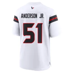 Houston Texans Men's Game White Jersey (51 Will Anderson Jr.)