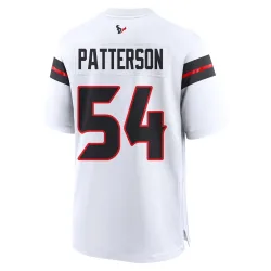 Houston Texans Men's Game White Jersey (54 Jarrett Patterson)