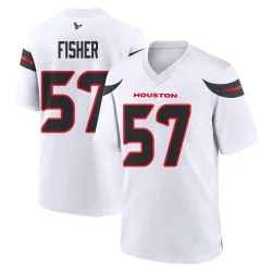 Houston Texans Men's Game White Jersey (57 Blake Fisher)