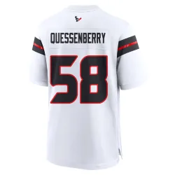 Houston Texans Men's Game White Jersey (58 Scott Quessenberry)