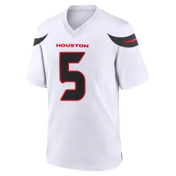 Houston Texans Men's Game White Jersey (5 Jalen Pitre)