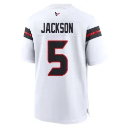 Houston Texans Men's Game White Jersey (5 Kearis Jackson)