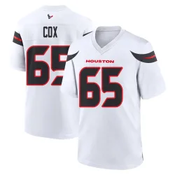 Houston Texans Men's Game White Jersey (65 Eli Cox)