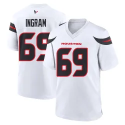 Houston Texans Men's Game White Jersey (69 Ed Ingram)