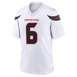 Houston Texans Men's Game White Jersey (6 Tommy Townsend)