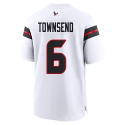 Houston Texans Men's Game White Jersey (6 Tommy Townsend)