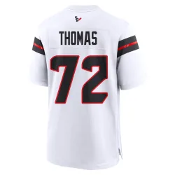 Houston Texans Men's Game White Jersey (72 Jaylon Thomas)