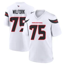 Houston Texans Men's Game White Jersey (75 Vince Wilfork)