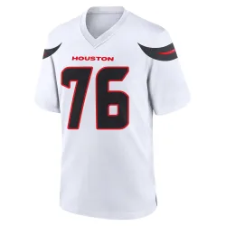Houston Texans Men's Game White Jersey (76 Austin Deculus)