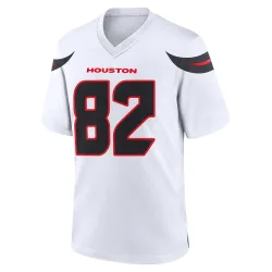 Houston Texans Men's Game White Jersey (82 Jaylin Noel)