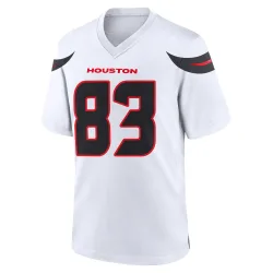 Houston Texans Men's Game White Jersey (83 Irv Smith Jr.)