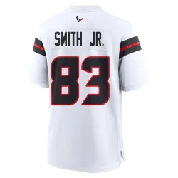 Houston Texans Men's Game White Jersey (83 Irv Smith Jr.)