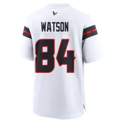 Houston Texans Men's Game White Jersey (84 Justin Watson)