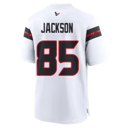 Houston Texans Men's Game White Jersey (85 Daniel Jackson)