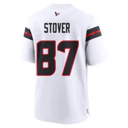 Houston Texans Men's Game White Jersey (87 Cade Stover)