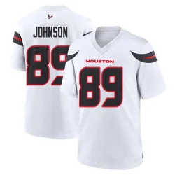 Houston Texans Men's Game White Jersey (89 Xavier Johnson)