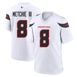 Houston Texans Men's Game White Jersey (8 John Metchie III)