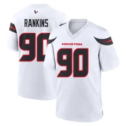 Houston Texans Men's Game White Jersey (90 Sheldon Rankins)