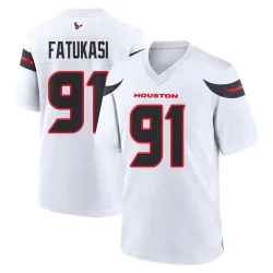 Houston Texans Men's Game White Jersey (91 Folorunso Fatukasi)