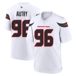 Houston Texans Men's Game White Jersey (96 Denico Autry)