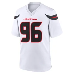 Houston Texans Men's Game White Jersey (96 Denico Autry)