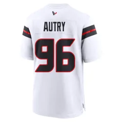 Houston Texans Men's Game White Jersey (96 Denico Autry)