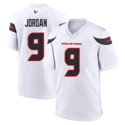 Houston Texans Men's Game White Jersey (9 Brevin Jordan)