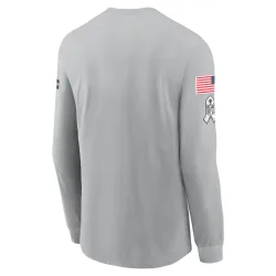 Houston Texans Men's Gray 2024 Salute To Service Long Sleeve T-Shirt