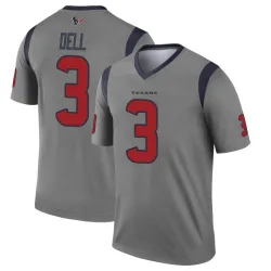 Houston Texans Men's Legend Gray Inverted Jersey (3 Tank Dell)