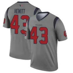 Houston Texans Men's Legend Gray Inverted Jersey (43 Neville Hewitt)