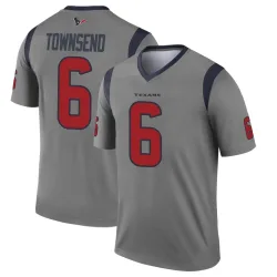 Houston Texans Men's Legend Gray Inverted Jersey (6 Tommy Townsend)