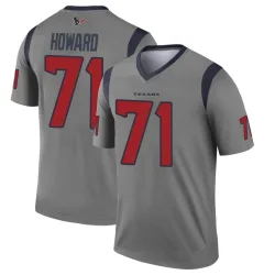 Houston Texans Men's Legend Gray Inverted Jersey (71 Tytus Howard)