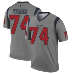 Houston Texans Men's Legend Gray Inverted Jersey (74 Cam Robinson)