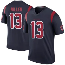 Houston Texans Men's Legend Navy Color Rush Jersey (13 Braxton Miller)