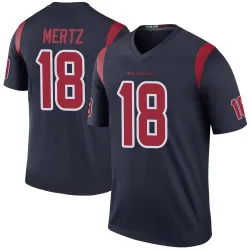 Houston Texans Men's Legend Navy Color Rush Jersey (18 Graham Mertz)