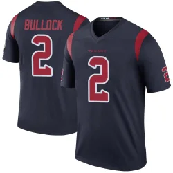 Houston Texans Men's Legend Navy Color Rush Jersey (2 Calen Bullock)