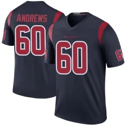 Houston Texans Men's Legend Navy Color Rush Jersey (60 Jake Andrews)