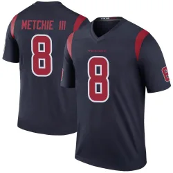 Houston Texans Men's Legend Navy Color Rush Jersey (8 John Metchie III)