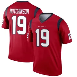 Houston Texans Men's Legend Red Jersey (19 Xavier Hutchinson)