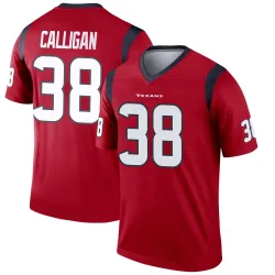 Houston Texans Men's Legend Red Jersey (38 Keydrain Calligan)