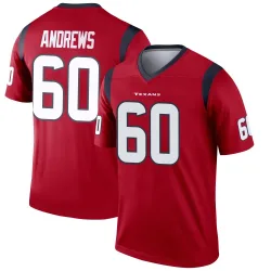 Houston Texans Men's Legend Red Jersey (60 Jake Andrews)