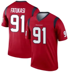 Houston Texans Men's Legend Red Jersey (91 Folorunso Fatukasi)