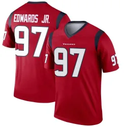 Houston Texans Men's Legend Red Jersey (97 Mario Edwards Jr.)