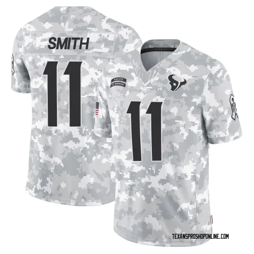Houston Texans Men's Limited Arctic Camo 2024 Salute to Service Jersey (11 Tremon Smith)