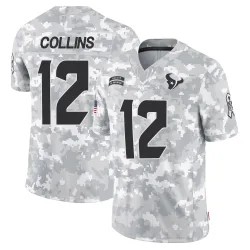 Houston Texans Men's Limited Arctic Camo 2024 Salute to Service Jersey (12 Nico Collins)