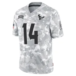 Houston Texans Men's Limited Arctic Camo 2024 Salute to Service Jersey (14 Jared Wayne)