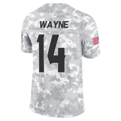 Houston Texans Men's Limited Arctic Camo 2024 Salute to Service Jersey (14 Jared Wayne)