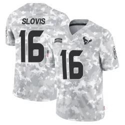 Houston Texans Men's Limited Arctic Camo 2024 Salute to Service Jersey (16 Kedon Slovis)