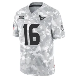 Houston Texans Men's Limited Arctic Camo 2024 Salute to Service Jersey (16 Kedon Slovis)