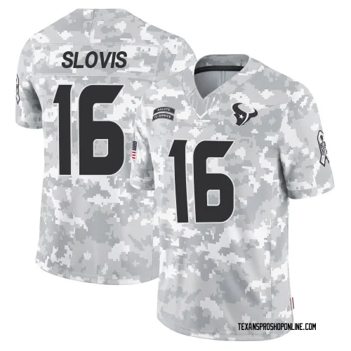 Houston Texans Men's Limited Arctic Camo 2024 Salute to Service Jersey (16 Kedon Slovis)